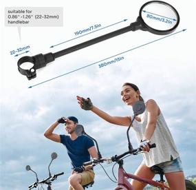 img 3 attached to 🔍 Enhance Bike Safety with kemimoto Round Bicycle Rearview Mirror - 360° Adjustable Handlebar Mount for Mountain Road Bikes, Electric Scooters, and E-bikes