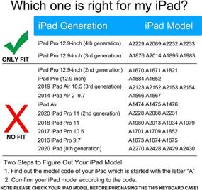 img 2 attached to 📱 Huafly iPad Pro 12.9 inch Backlit Keyboard Case - Slim, Portable & 360° Rotatable with Bluetooth 5.0