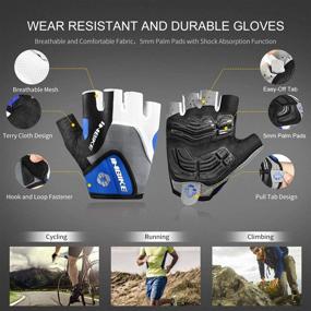 img 2 attached to INBIKE Men's Cycling Gloves - Mountain Bike with 5MM 🚴 Gel Pad, Shock-Absorbing, Anti-Slip, Breathable Design - MTB DH Road Bicycle Gloves