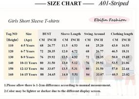 img 1 attached to Ebifin Casual Sleeve Shirts Striped Girls' Clothing