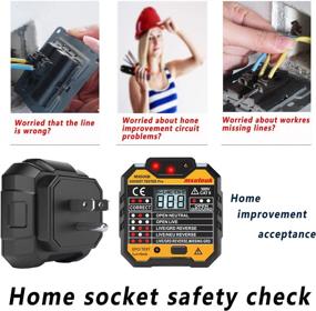 img 3 attached to 🔌 Enhanced mxuteuk GFCI Outlet Receptacle Tester with 7 Visual Indications & Voltage Display - Ideal for Home and Professional Use (MX606B)