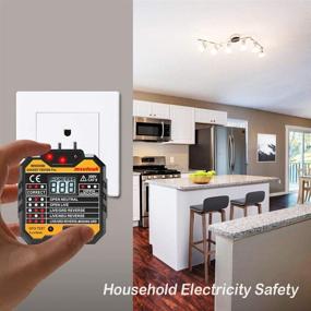 img 2 attached to 🔌 Enhanced mxuteuk GFCI Outlet Receptacle Tester with 7 Visual Indications & Voltage Display - Ideal for Home and Professional Use (MX606B)