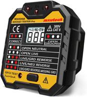 🔌 enhanced mxuteuk gfci outlet receptacle tester with 7 visual indications & voltage display - ideal for home and professional use (mx606b) logo