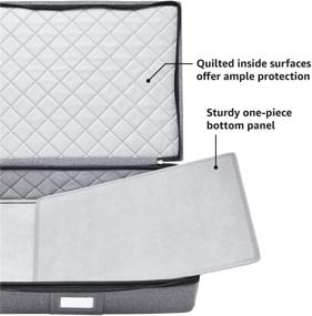 img 2 attached to 🧺 Quilted and Padded Platter Storage Case, 16.5" x 12.5" Inside Dimensions – Structured Top, Bottom, and Sides, Includes Felt Dividers