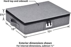 img 3 attached to 🧺 Quilted and Padded Platter Storage Case, 16.5" x 12.5" Inside Dimensions – Structured Top, Bottom, and Sides, Includes Felt Dividers