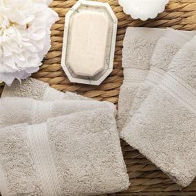 img 1 attached to High-Quality 6-Piece Face Towel 🎗️ Set made from Superior Solid Egyptian Cotton