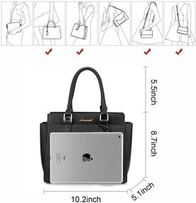 img 1 attached to Handbags Fashion Satchel Shoulder Leather Women's Handbags & Wallets for Totes