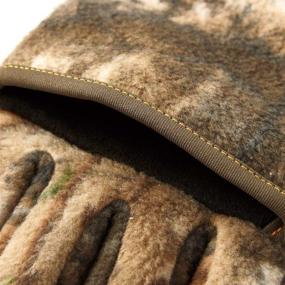 img 2 attached to 🔥 Stay Warm and Stealthy with HOT SHOT Men's Camo Bulls-Eye Fleece Pop-Top Mittens in Realtree Edge Camo - Ideal for Outdoor Hunting!