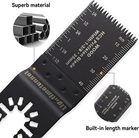 img 1 attached to 23PCS Oscillating Saw Blades Set - Universal Wood Metal Multitool Blades for Quick Release Cutting - Compatible with Dewalt, Black & Decker, Milwaukee, Makita, Bosch, Fein Multimaster, Ryobi, Rockwell