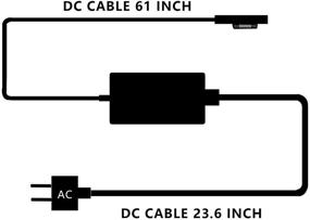 img 2 attached to ⚡️ Эксклюзивное зарядное устройство Fancy Buying 65W 1706 Pro для Surface Pro 3/4/5/6/7 - Совместимо с Surface Book - Улучшенная версия - Шнур длиной 6,8 футов.
