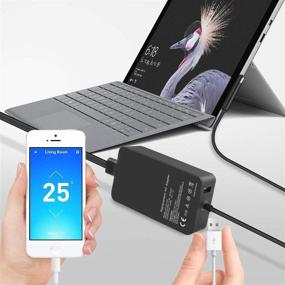 img 1 attached to ⚡️ Эксклюзивное зарядное устройство Fancy Buying 65W 1706 Pro для Surface Pro 3/4/5/6/7 - Совместимо с Surface Book - Улучшенная версия - Шнур длиной 6,8 футов.