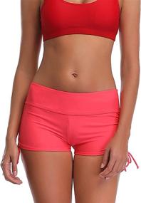 img 3 attached to MiYang Women's Adjustable Tie Swim Boardshorts: Versatile Beach 🏊 Pant & Bikini Bottom for Yoga, Running & Beach Activities