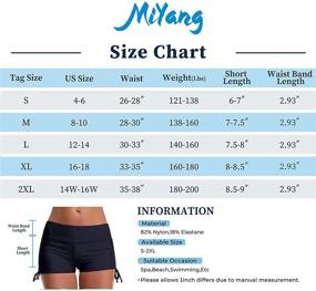img 1 attached to MiYang Women's Adjustable Tie Swim Boardshorts: Versatile Beach 🏊 Pant & Bikini Bottom for Yoga, Running & Beach Activities