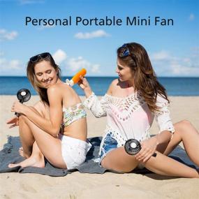 img 1 attached to BRIGENIUS Mini Handheld Fan: USB Rechargeable, Portable & Powerful Cooling for Travel, Office, and Home