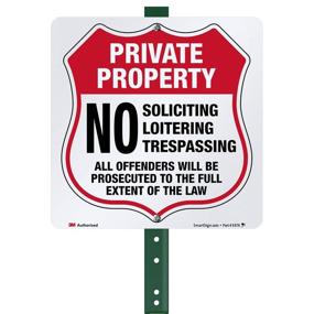 img 4 attached to No 🚫 Trespassing Solicitation Loitering Sign