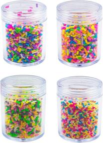 img 3 attached to 4 Pack Colorful Fake Sprinkles Candy Sweets - Sugar Decorations for Fake Cake Desserts