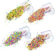 4 pack colorful fake sprinkles candy sweets - sugar decorations for fake cake desserts logo