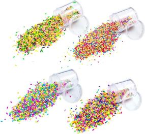 img 4 attached to 4 Pack Colorful Fake Sprinkles Candy Sweets - Sugar Decorations for Fake Cake Desserts