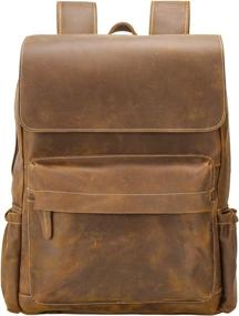 img 3 attached to Handcrafted Cowhide Leather Vintage Backpack