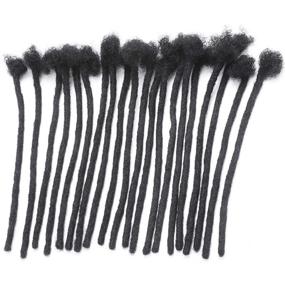 img 4 attached to 🧶 JISHENG Dreadlocks Extensions: Ручная работа, волосы человека Locs, ширина 0,4 см, длина 8 дюймов, 30 прядей для женщин/мужчин - Постоянные, Полные и Натуральные Дреды.