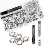 🪡 grommet kit - 1/2 inch silver metal eyelets for fabric curtains - heavy duty grommets logo
