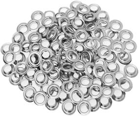img 2 attached to 🪡 Grommet Kit - 1/2 inch Silver Metal Eyelets for Fabric Curtains - Heavy Duty Grommets
