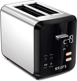 img 4 attached to 🍞 KRUPS KH320D50 My Memory Digital Stainless Steel Toaster: Personalized 7 Browning Levels in Sleek Black Finish