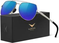 🕶️ stay stylish and protected with luenx women's polarized aviator sunglasses logo