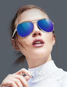 img 3 attached to 🕶️ Stay Stylish and Protected with LUENX Women's Polarized Aviator Sunglasses