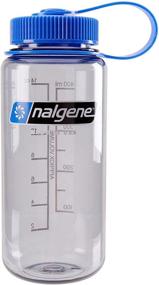 img 3 attached to 💧 Nalgene Tritan 16oz Plastic Water Bottle Gray w/Blue Cap: Wide Mouth 2-Pack - Hydration Made Easy!