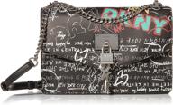 dkny elissa shoulder iconic graffiti women's handbags & wallets for crossbody bags logo