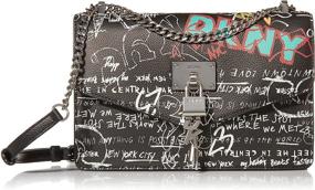 img 4 attached to DKNY Elissa Shoulder ICONIC GRAFFITI Women's Handbags & Wallets for Crossbody Bags