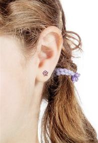 img 1 attached to 👧 Hypoallergenic Sensitive Girls' Jewelry: Tiffany Setting Earrings for All-Day Comfort