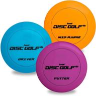 franklin sports disc golf discs set: perfect starter equipment for all ages - complete with driver, mid-range, and putter discs logo