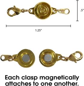 img 1 attached to 💎 Secure Your Jewelry with Style: Set of 4 GOLD Locking Magnetic Clasps by Jumbl