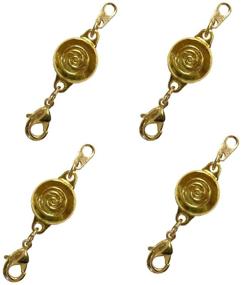 img 4 attached to 💎 Secure Your Jewelry with Style: Set of 4 GOLD Locking Magnetic Clasps by Jumbl