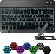 🔋 coastacloud ultra slim backlit wireless bluetooth keyboard with 7-colors, universal portable keyboard with stand for ipad iphone samsung ios android windows tablets phones - rechargeable and optimized for seo logo