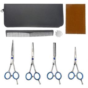 img 3 attached to 🔪 Precision Stainless Steel Hair Cutting Scissors Set with 4.0"+5.0"+5.5" Sizes, 5.0" Thinning Scissors & Comb - Perfect for Professional and Home-use, Ideal for Personal Care Trimming