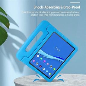 img 1 attached to 🔵 Blosomeet Lenovo Tab M10 Plus Case 2020 - Shockproof Lightweight Kid's Cover with Rotatable Stand & Handle, Blue - Fits FHD 10.3-inch Lenovo Tab M10 Plus TB-X606F TB-X606X