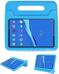 img 4 attached to 🔵 Blosomeet Lenovo Tab M10 Plus Case 2020 - Shockproof Lightweight Kid's Cover with Rotatable Stand & Handle, Blue - Fits FHD 10.3-inch Lenovo Tab M10 Plus TB-X606F TB-X606X