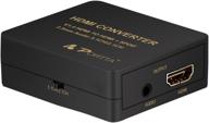 portta 4pethha v1.4 hdmi to hdmi audio extractor converter 4k - 2k with 3.5mm stereo analog & spdif logo