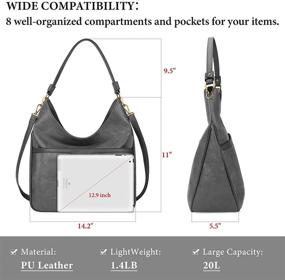 img 1 attached to 👜 Stylish Women's Waterproof Satchel Handbags and Wallets for Fashionable Shoulder Carrying