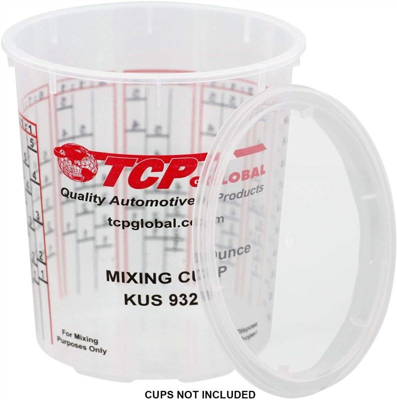Custom Shop Pack of 12 Each 32 Ounce Paint Mix Cups with calibrated Mixing  ratios on Side of Cup