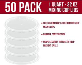 img 3 attached to Custom Shop/TCP Global (Box Of 50 Lids - Quart Size) Exclusively Fits TCP Global 32 Ounce Paint Mix Cups