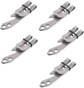 img 4 attached to 🔑 Versatile EDC Suspension Clip Belt Clip - Pack of 5 Key Chain Stainless Steel Keyrings for Enhanced Security, EDC Cash Money Clip with Convenient Key Chain Belt Hanger - Pocket Holder Belt Clip Key Suspension Accessory