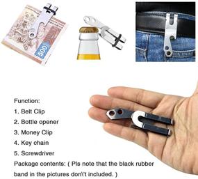 img 2 attached to 🔑 Versatile EDC Suspension Clip Belt Clip - Pack of 5 Key Chain Stainless Steel Keyrings for Enhanced Security, EDC Cash Money Clip with Convenient Key Chain Belt Hanger - Pocket Holder Belt Clip Key Suspension Accessory