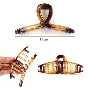 img 2 attached to 🦋 Non-Slip Hair Claw Clips: 4pcs Butterfly Hair Clamp Set for Strong and Stylish Hair Hold