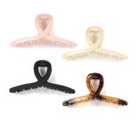 🦋 non-slip hair claw clips: 4pcs butterfly hair clamp set for strong and stylish hair hold logo