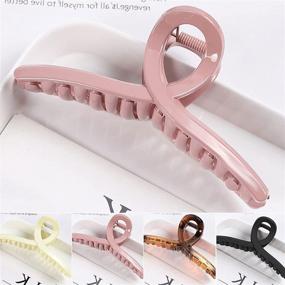 img 1 attached to 🦋 Non-Slip Hair Claw Clips: 4pcs Butterfly Hair Clamp Set for Strong and Stylish Hair Hold