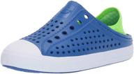 👟 skechers foamies guzman steps-aqua surge sneaker, blue/lime, size 2 little kid logo